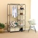 SONGMICS B�rbar Garderobe, Sammenklappelig Skab, T�jopbevaringsorganisator med B�jleskinne, Hylder, Stofbetr�k, Til Sovev�relse, Garderobe, 110 x 45 x 175 cm, Gr� LSF007G