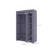 SONGMICS B�rbar Garderobe, Sammenklappelig Skab, T�jopbevaringsorganisator med B�jleskinne, Hylder, Stofbetr�k, Til Sovev�relse, Garderobe, 110 x 45 x 175 cm, Gr� LSF007G