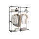 SONGMICS Garderobe, T�jopbevaringsgarderobe til sovev�relse med 2 t�jstativer, B�rbar stofgarderobe, Sammenklappelig, T�jstativ, til skab, 43 x 140 x 174 cm, Gr� RYG02GY