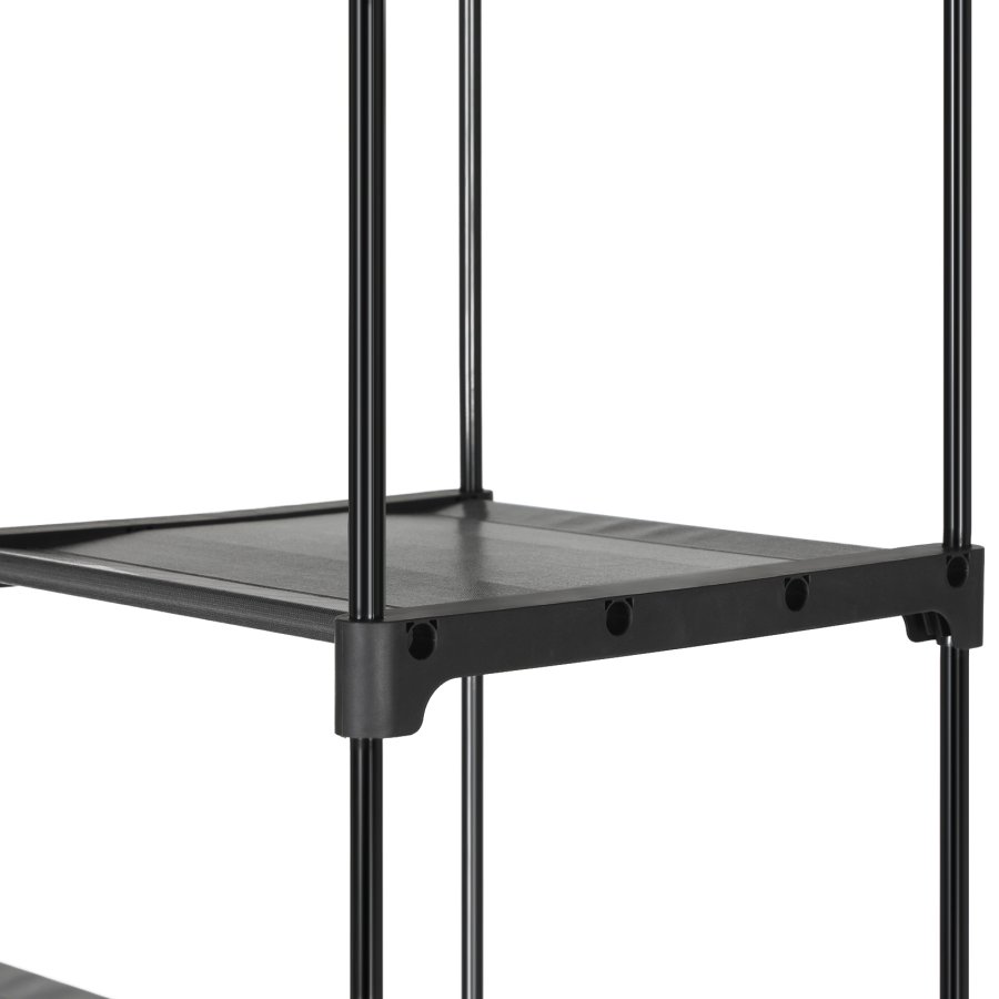 SONGMICS Garderobe, T�jopbevaringsgarderobe til sovev�relse med 2 t�jstativer, B�rbar stofgarderobe, Sammenklappelig, T�jstativ, til skab, 43 x 140 x 174 cm, Gr� RYG02GY