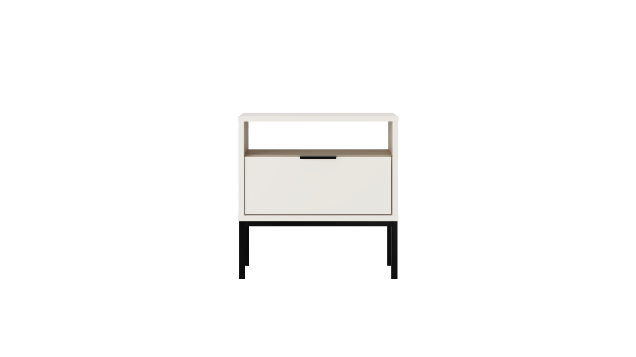 KOCOT Austin Nachttisch wei und schwarz
