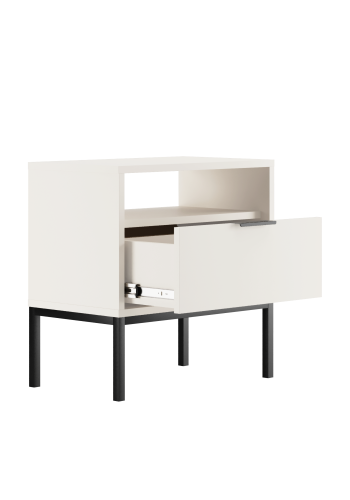 KOCOT Austin Nachttisch wei und schwarz