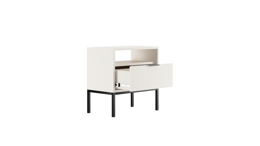 KOCOT Austin Nachttisch wei und schwarz