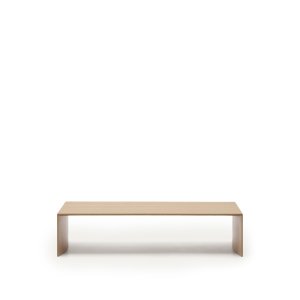 KAVE HOME Litto soffbord i ekfaner med naturfrgad finish, 140 x 70 cm