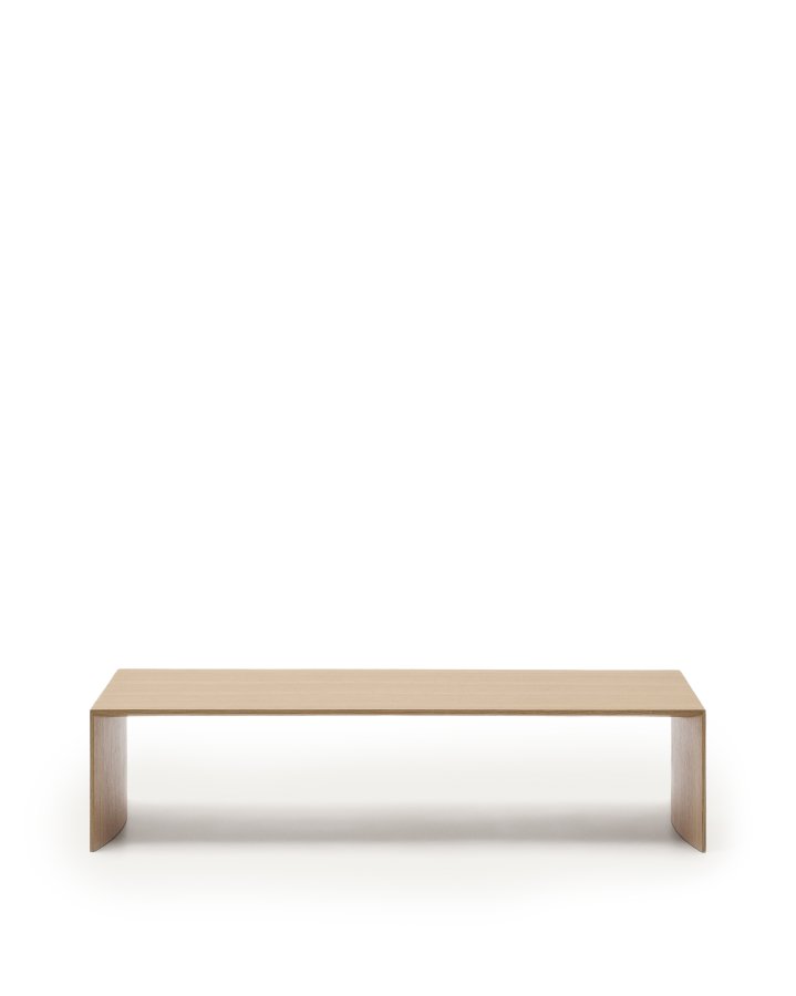 KAVE HOME Litto salongbord i eikefiner med naturlig farge, 140 x 70 cm