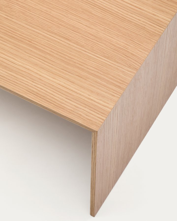 KAVE HOME Litto salongbord i eikefiner med naturlig farge, 140 x 70 cm