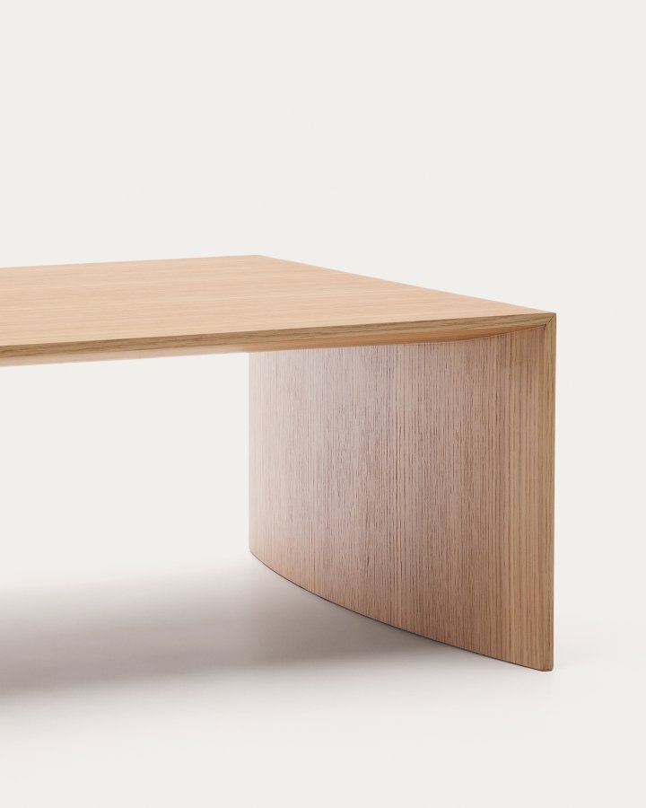 KAVE HOME Litto salongbord i eikefiner med naturlig farge, 140 x 70 cm