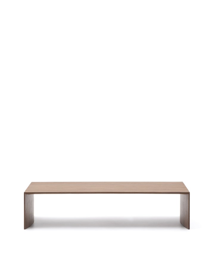KAVE HOME Litto salongbord i valnttfiner med naturlig fargefinish, 140 x 70 cm
