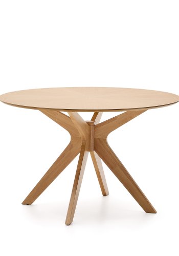 KAVE HOME Naanim spisebord, rund - natur egetr�sfiner og natur gummitr� (�120)