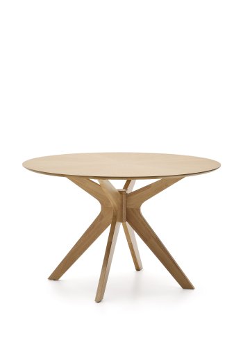 KAVE HOME Naanim spisebord, rund - natur egetr�sfiner og natur gummitr� (�120)