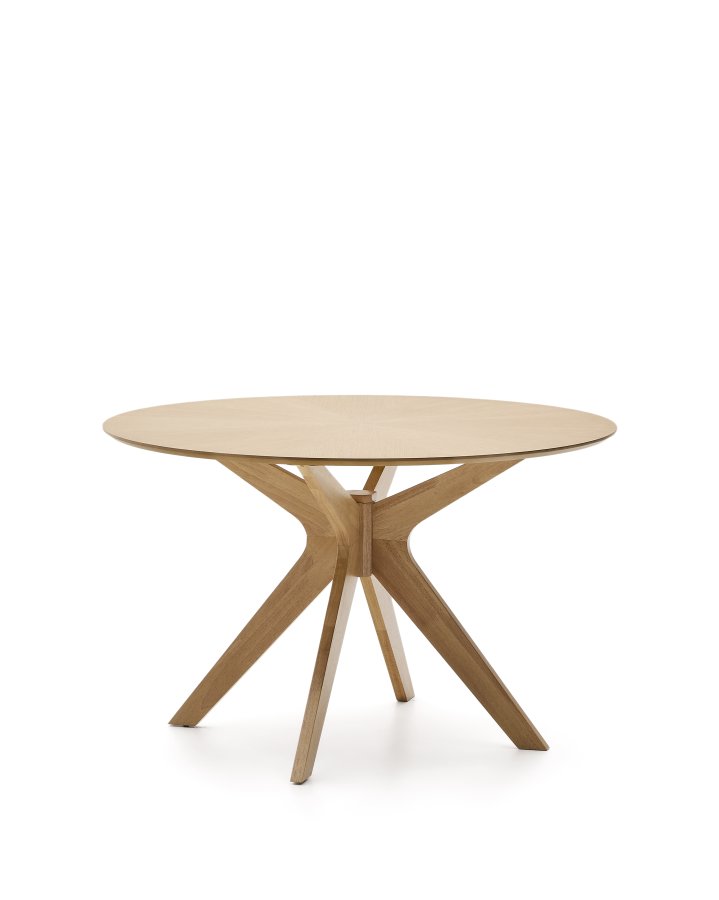 KAVE HOME Naanim spisebord, rund - natur egetr�sfiner og natur gummitr� (�120)