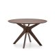 KAVE HOME Naanim spisebord, rund - brun valn�ddefiner og brun gummitr� (�120)