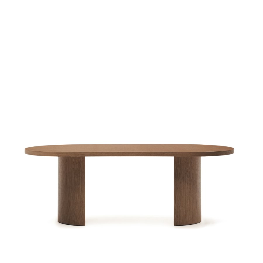 KAVE HOME Nealy-bord med valnttfiner i mrk utfrelse, 200 x 100 cm