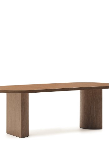 KAVE HOME Nealy-bord med valnttfiner i mrk utfrelse, 200 x 100 cm