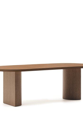 KAVE HOME Nealy-bord med valnttfiner i mrk utfrelse, 240 x 100 cm