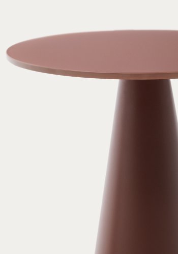 KAVE HOME Wilshire sidebord, rund - terrakotta frostet h�rdet glas og mat terrakotta st�l (�35)