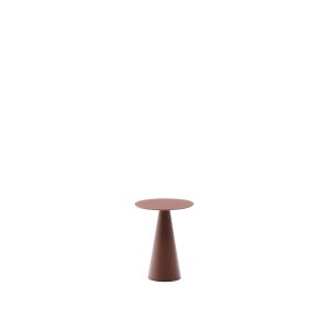 KAVE HOME Wilshire sidebord, rund - matteret hrdet glas og mat terracotta stl (30)