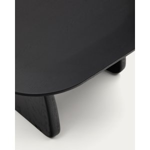 KAVE HOME Pirita sidobord av massiv ek i svart finish, 70,6 x 70 cm FSC 100%.