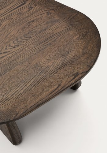 KAVE HOME Pirita sidebord laget av massiv eik i mrk finish, 70,6 x 70 cm FSC 100%.