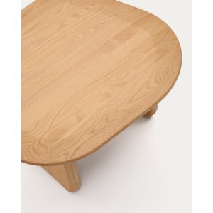 KAVE HOME Pirita sidobord av massiv ek i naturlig finish, 70,6 x 70 cm FSC 100%.