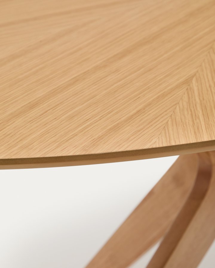 KAVE HOME Naanim spisebord, oval - natur egetr�sfiner og natur gummitr� (180x110)