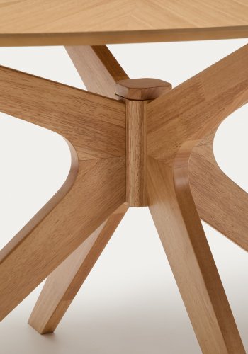 KAVE HOME Naanim spisebord, oval - natur egetr�sfiner og natur gummitr� (180x110)