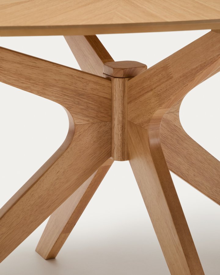 KAVE HOME Naanim spisebord, oval - natur egetr�sfiner og natur gummitr� (180x110)