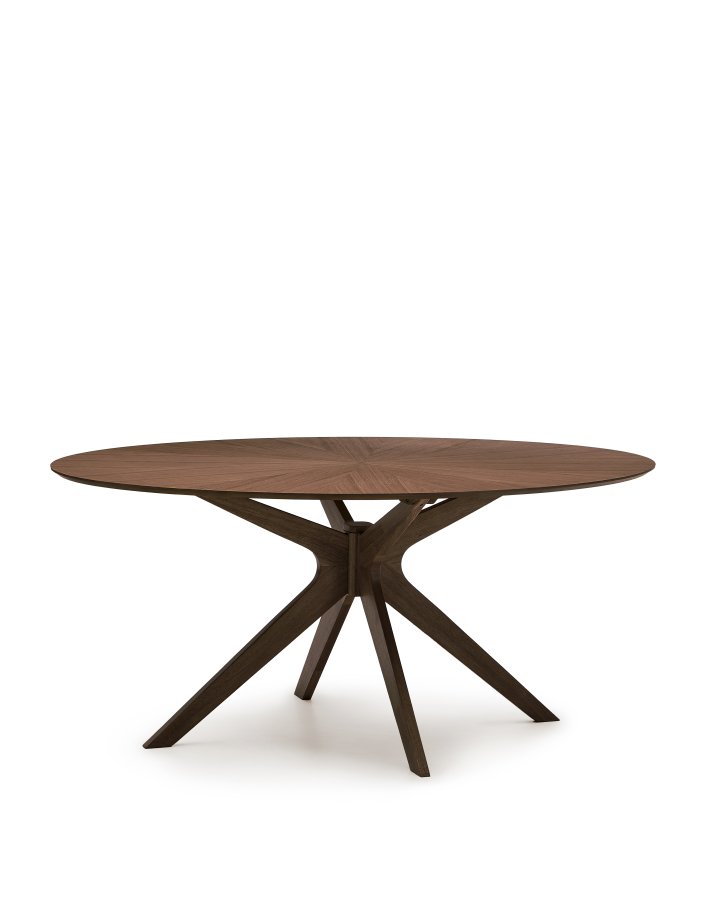 KAVE HOME Naanim spisebord, oval - brun valn�ddefiner og brun gummitr� (180x110)