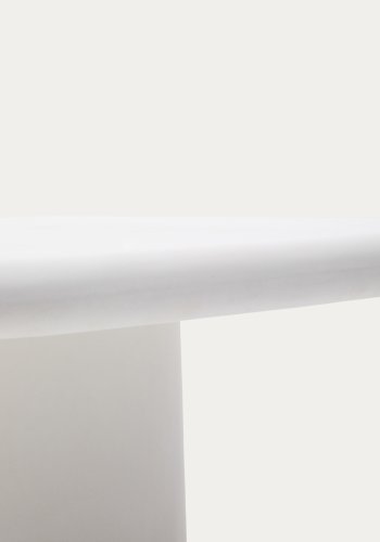 KAVE HOME Addaia hvitt sementbord 135 x 135 cm