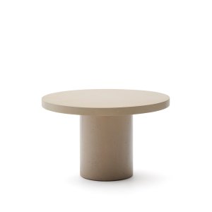 KAVE HOME Aiguablava havebord, rund - beige cement (120)