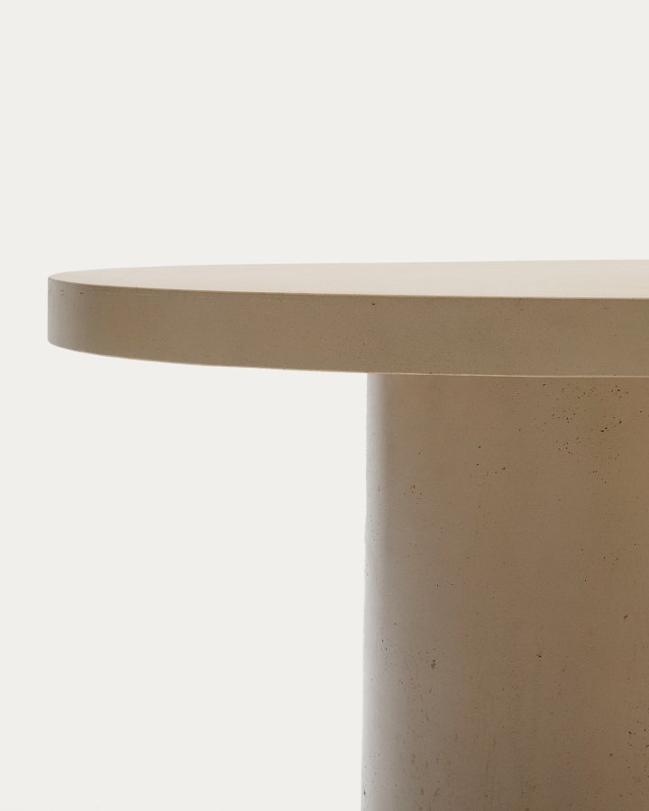 KAVE HOME Aiguablava hagebord, rundt - beige sement (120)