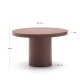 KAVE HOME Aiguablava terrakottasement rundt bord 120cm