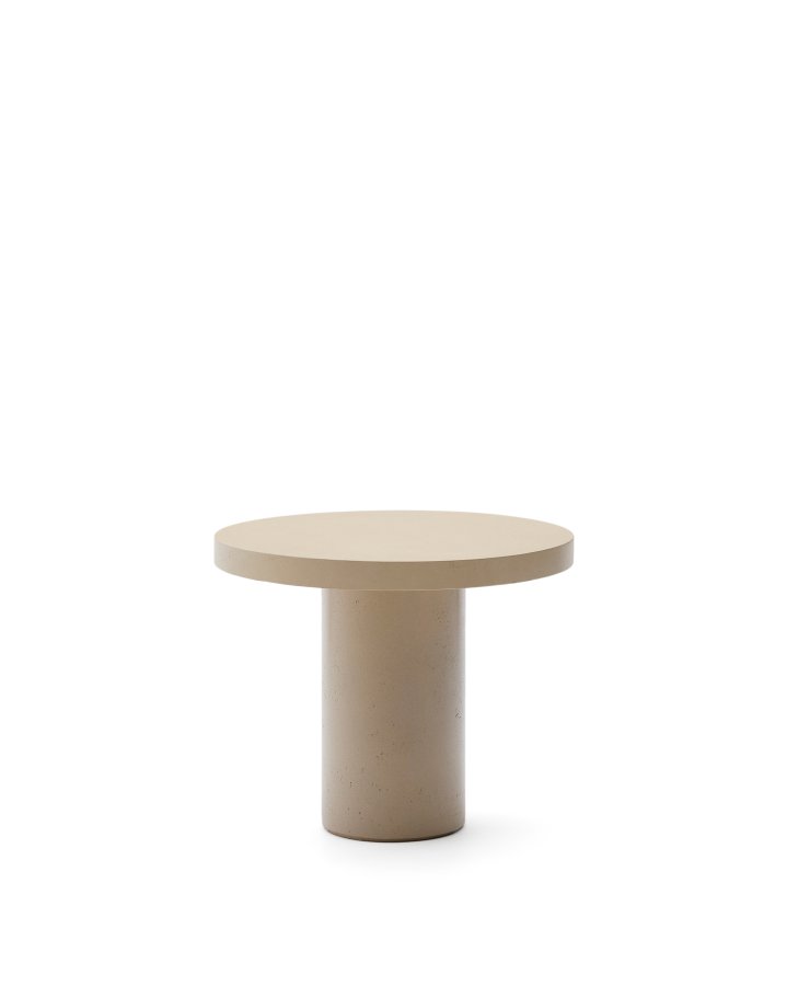 KAVE HOME Aiguablava hagebord, rundt - beige sement (90)