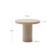 KAVE HOME Aiguablava hagebord, rundt - beige sement (90)