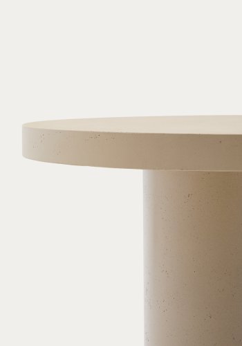 KAVE HOME Aiguablava hagebord, rundt - beige sement (90)