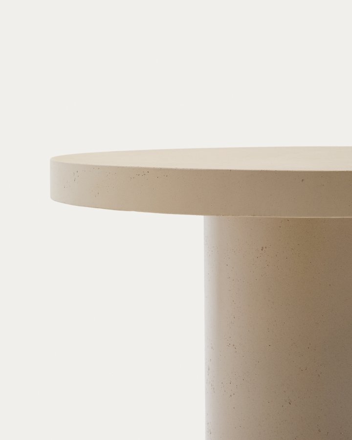 KAVE HOME Aiguablava hagebord, rundt - beige sement (90)