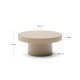 KAVE HOME Aiguablava salongbord i beige sement 66 cm