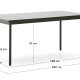 KAVE HOME Maurina utebord i grnt galvanisert stl med grnne fliser 182 x 91 cm