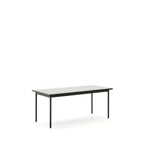 KAVE HOME Maurina havebord, rektangulr - ecru fliser og grn stl (182x91)