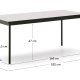 KAVE HOME Maurina utebord i grnt galvanisert stl med ecrufargede fliser 182 x 91 cm
