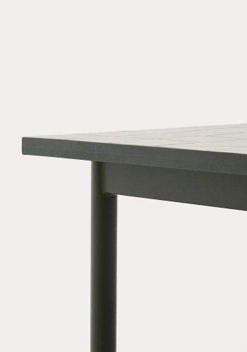 KAVE HOME Maurina utebord i grnt galvanisert stl med ecrufargede fliser 182 x 91 cm