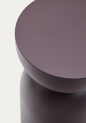 KAVE HOME Sidebord Rachell laget av metall med lilla malt overflate 30,5 cm