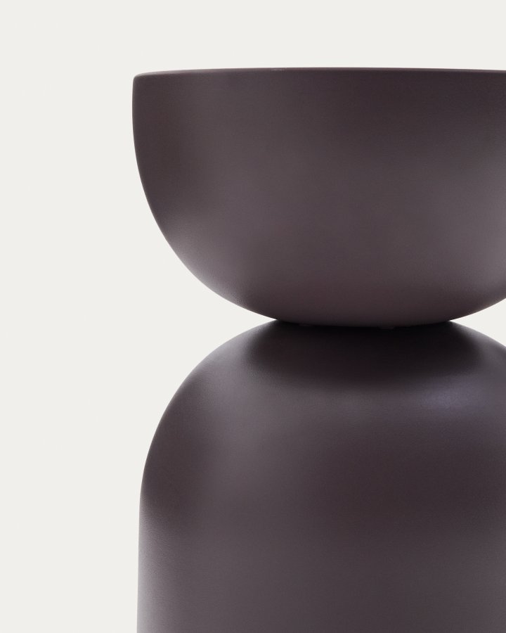 KAVE HOME Sidebord Rachell laget av metall med lilla malt overflate 30,5 cm