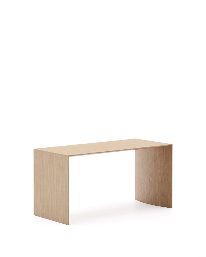 KAVE HOME Litto salongbord i eikefiner med naturlig farge, 90 x 45 cm