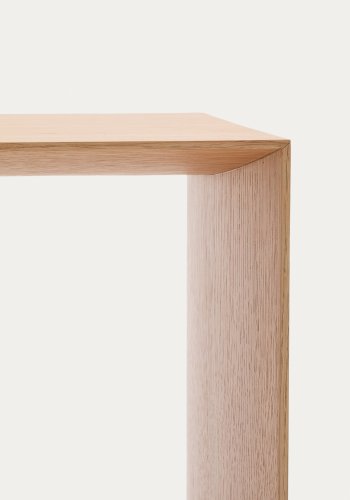 KAVE HOME Litto salongbord i eikefiner med naturlig farge, 90 x 45 cm