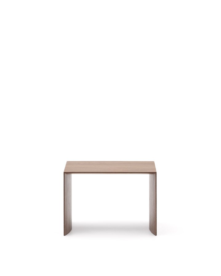 KAVE HOME Litto sidebord i valnttfiner med naturlig fargefinish, 55 x 40 cm