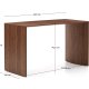 KAVE HOME Litto skrivebord, rektangul�r - brun valn�ddefin&eacute;r (140x60)