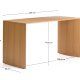 KAVE HOME Litto skrivebord, rektangul�r - natur egetr�sfin&eacute;r (140x60)