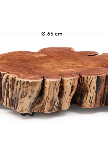 KAVE HOME Tavine sofabord, m. hjul - akacietr� med bleget finish (�65)