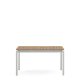KAVE HOME Canyelles havebord, m. 1 till�gsplade - polywood og lysegr� aluminium (140(200)x90)